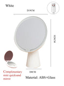 Ljojo LED Lighted Rechargeable 10x Magnifying Makeup Mirror, Foldable Double Sided Travel Beauty Mirror