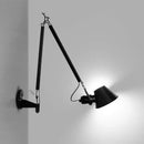 LED Wall Lamp Silver Black Metal Bedroom Study Reading Lights E27 Rotatable Adjustable Lighting Decor by Ljojo