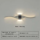LED Wall Sconce Long Strip Modern Black Remote Control Lighting for Living Room Bedroom by Ljojo