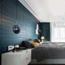 Ljojo Modern Dark Blue Glass Chandelier Pendant Light Nordic Design for Dining Room