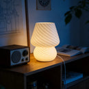 Korean Mid-Century Mushroom Glass Table Lamp | Ins Style Bedroom Decor by Ljojo