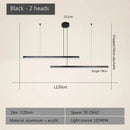 Ljojo LED Black Gold Modern Chandelier Stylish Aluminum Dining Room Office Pendant Light