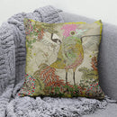 Ljojo Lucky Cat Mount Fuji Art Cushion Cover - Japanese Style Throw Pillow