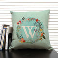 Ljojo 26 Letter Design Linen Sofa Cushion Cover 45x45cm Pillow Case for Bedroom & Living Room