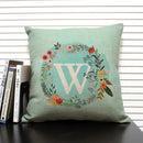 Ljojo 26 Letter Design Linen Sofa Cushion Cover 45x45cm Pillow Case for Bedroom & Living Room