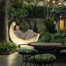 Ljojo Luminous Moon Lounge Chair & Floor Lamp Set for Outdoor Terrace & Courtyard