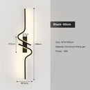 Ljojo LED Wall Lights 60/80/100cm Black Wall Sconce for Bathroom & Interior Lighting