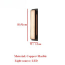 Natural Marble All Copper High-end Bedside Lamp by Ljojo - Creative Luxury Bedroom Wall Light