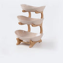 Ljojo 2/3 Layer Wooden Dinnerware Set - Partitioned Fruit Bowl, Candy Trays, Salad Bowl