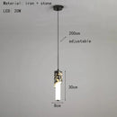 Art Deco LED Pendant Light White Marble Acrylic Bedroom Kitchen Dining Room - Ljojo