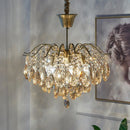 French Romantic K9 Crystal LED Metal Frame Chandelier for Living Room by Ljojo