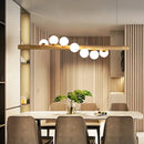 Ljojo Long Wooden Dining Table Pendant Light Modern Chandelier Creative Nordic Bar Counter Study Lamo