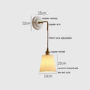 IWHD Japan Style Ceramic LED Wall Sconce with Adjustable Copper Arm for Bedroom and Bathroom - Nordic Modern Wandlamp by Ljojo