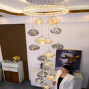 Crystal LED Chandelier - Luxury High-Rise Stairs Lighting by Ljojo