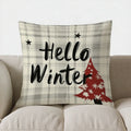 Ljojo Let It Snow Christmas Starry Tree Throw Pillow Cover