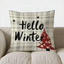 Ljojo Let It Snow Christmas Starry Tree Throw Pillow Cover
