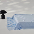 Ljojo Luxury Lyocell Flat Sheet, Smooth Silky Grey Bed Sheet for Cooling & Breathable Summer Sleep