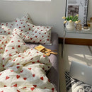 Ljojo Love Heart Bedding Set - Kid Adult Twin Full Queen Size Duvet Cover Pillowcase