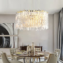 Ljojo Luxury Crystal Ceiling Chandelier LED Modern Chrome Hanging Lamps for Living Room Decor