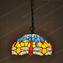 12-inch American-style Embankment Flower Chandelier: Tiffany Glass Lighting by Ljojo for Milk Tea Shop & Coffee Restaurant