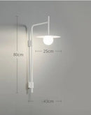 Nordic Designer LED Wall Light for Bedroom Black Indoor Lighting by Ljojo