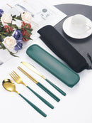 Ljojo 4-Piece Portable Travel Cutlery Set with Box