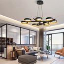Ljojo Metal Acrylic LED Chandelier Modern Pendant Light Living Room Wall Lamp