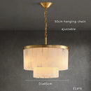 Ljojo All-copper Living Room Chandelier Luxurious Marble Dining Room Lighting Fixtures