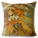 Beige Art Nouveau Gallery Cushion Cover for Home Decor - Ljojo