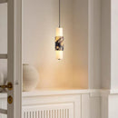 Art Deco LED Pendant Light Dimmable Real Marble White Acrylic for Restaurant Kitchen Bedroom by Ljojo