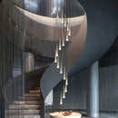 Ljojo LED Chandelier Rain Drop Pendant Light - Modern Staircase Island Hanging Lamp