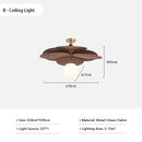 Japanese Retro Leaves Fabric Pendant Lamp for Home Decor by Ljojo
