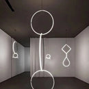 Ljojo Minimalist Pendant Light: Modern Designer Ring Lamp for Office, Living Room, Bedroom
