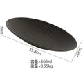 Ljojo Matte Striped Oval Ceramic Fish Plate for Molecular Cuisine Tableware