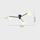 Italian Minimalist Glass Decorative Ceiling Light Ljojo Creamy Pebble Modern Bedroom Hardware Lamp