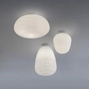 Ljojo Milky White Glass Cocoon Ceiling Light for Home Décor.