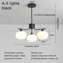Modern Cream-colored Glass Spherical Ceiling Chandelier for Living, Bedroom & Dining Room by Ljojo