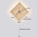 Ljojo LED Wall Clock Yellow Stone Light for Modern Nordic Decor