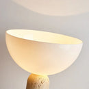 Danish Mushroom Desk Light Travertine Stone Table Lamp for Living Room by Ljojo