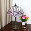 12" Cherry Blossom Stained Glass Lamp - Romantic Bedside Table Lamp by Ljojo