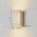 Ljojo Mid Century Modern LED Wall Lights Adjustable Switch Yellow Travertine Bedroom Lamps