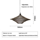 Ljojo Modern Wabi Sabi Wire Mesh Pendant Light Elegant Restaurant Chandelier