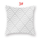 Ljojo 18" Sliver Grey Geometry Striped Pillowcase Home Decor Pillow Cover