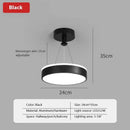 Ljojo LED Circle Ceiling Light Black Gold Lustres Home Decor Fixture