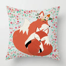 Ljojo Linen Fox Sofa Cushion Cover 50x50 Square Home Décor Pillowcase