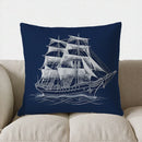 Ljojo Lighthouse & Nautical Waves Pillow Cover for Sofa, Bedroom, Car