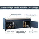 Ljojo™ Shoe Storage Bench with Cushioned Seat, Wooden Entryway Shoe Cabinet