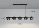 Nordic Smoke Grey/Gold Glass Pendant Light - Modern Kitchen Island Chandelier by Ljojo
