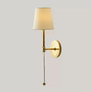 American Bedside Fabric Led Wall Lamps Copper / Iron E14 Wall Scones by Ljojo for Bedroom Lighting