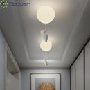 Polar Bear Glass Ball LED Pendant Lights for Living Room Home Decoration by Ljojo